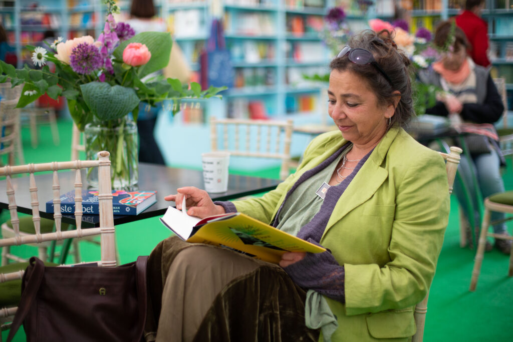 Temporary retail venue, Hay Festival. Supplied by GL events UK