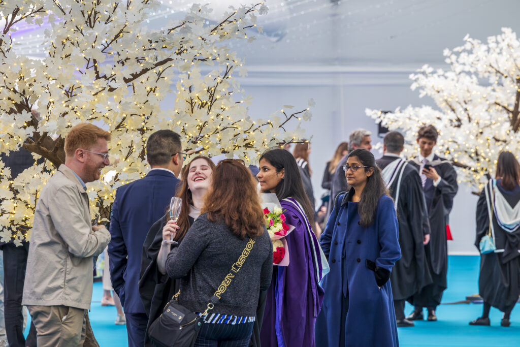 Temporary structure situated in Prince's Gardens, South Kensington, for Imperial College London’s Graduation drinks reception, provided by GL events UK