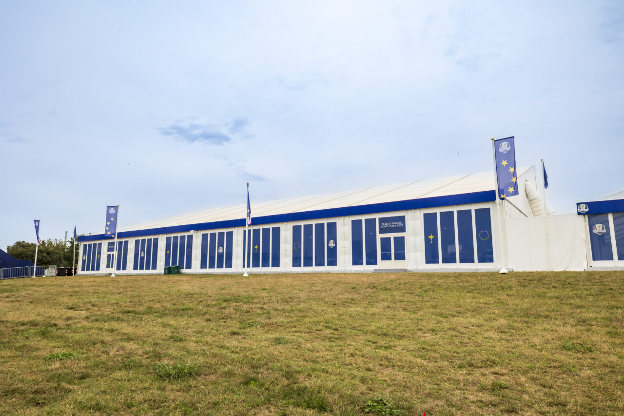 Temporary event structure at Ryder Cup, supplied by GL events UK