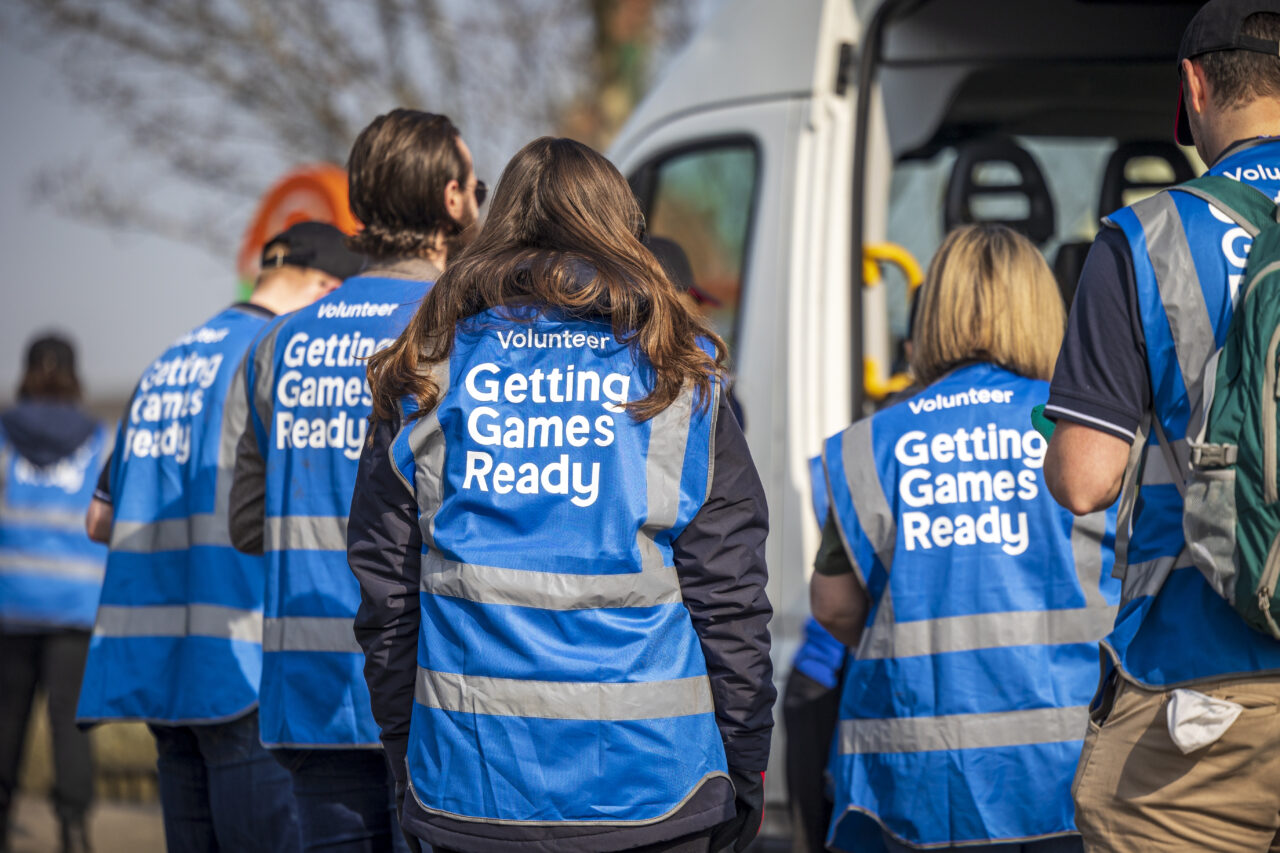 GL events team volunteers, planting trees in preparation for the Birmingham 2022 Commonwealth Games