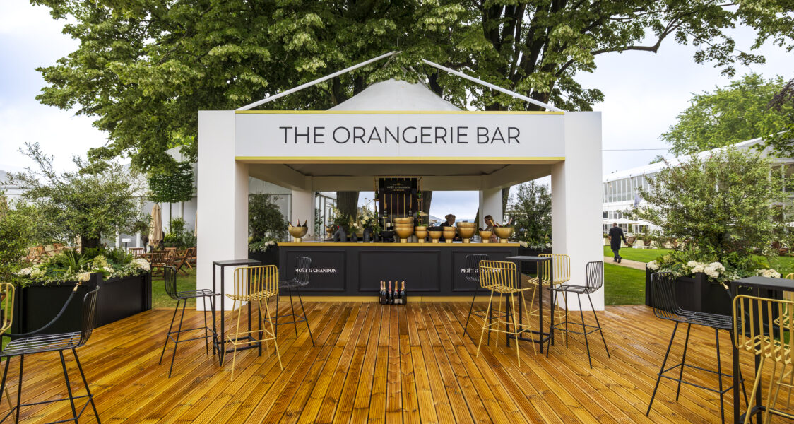 Ultimate pagoda used for The Orangerie Bar bar unit at Royal Ascot, supplied and installed by GL events UK