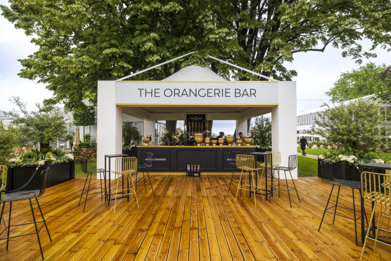 Ultimate pagoda used for The Orangerie Bar bar unit at Royal Ascot, supplied and installed by GL events UK