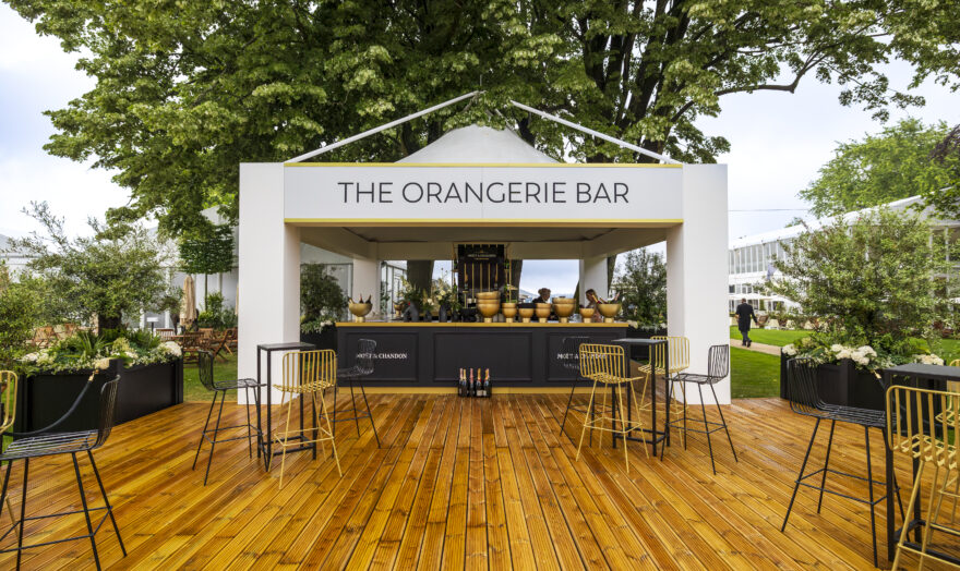 Ultimate pagoda used for The Orangerie Bar bar unit at Royal Ascot, supplied and installed by GL events UK