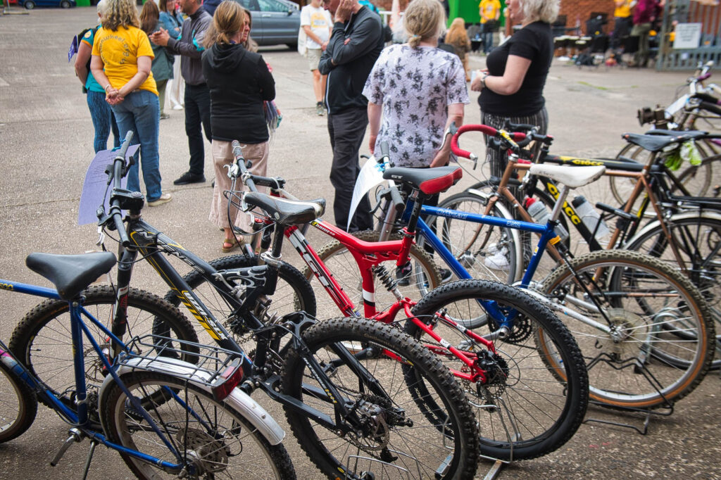 Reopening day at Common Wheel's Bridgeton workshop, supported by GL events UK