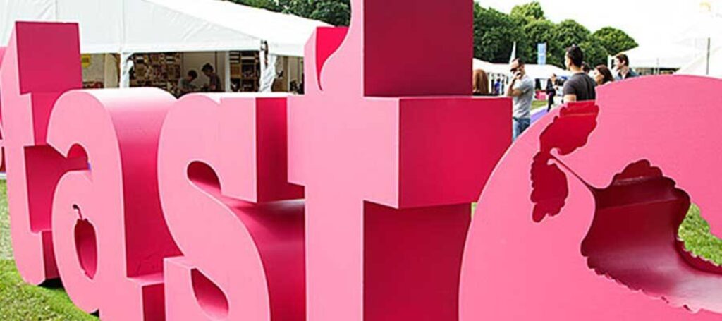 Temporary structures for food and drink festivals, supplied by GL events UK