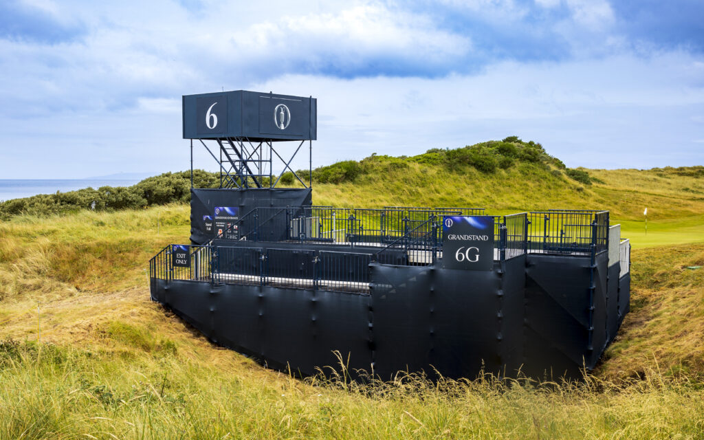 Standing Platform at Royal Troon, for the R&A Open Championship. Designed and delivered by GL events UK.
