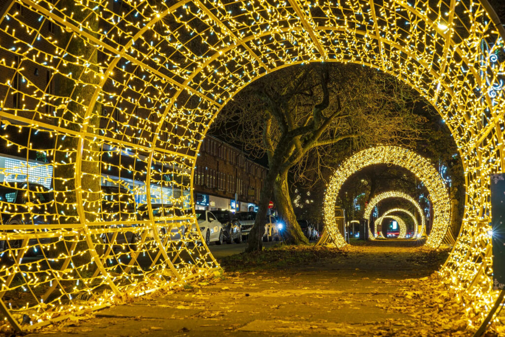Wilmslow light tunnels scaled