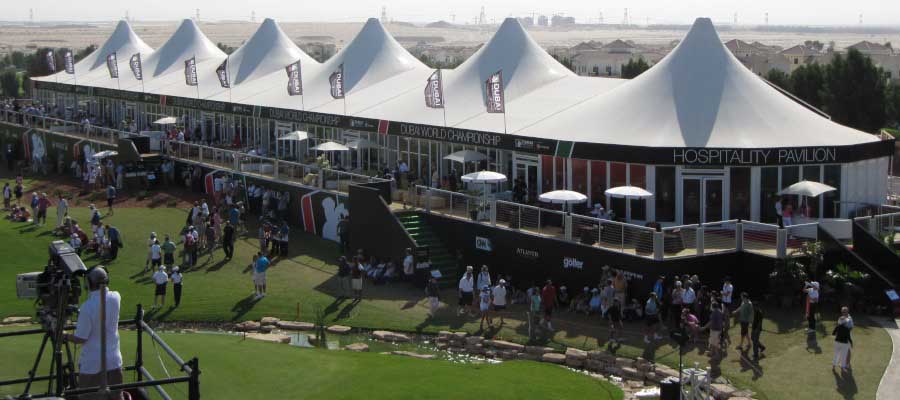 Sporting Events Golf-Hospitality Structure Media Platform