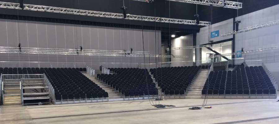 tiered seating grandstand labour party conference