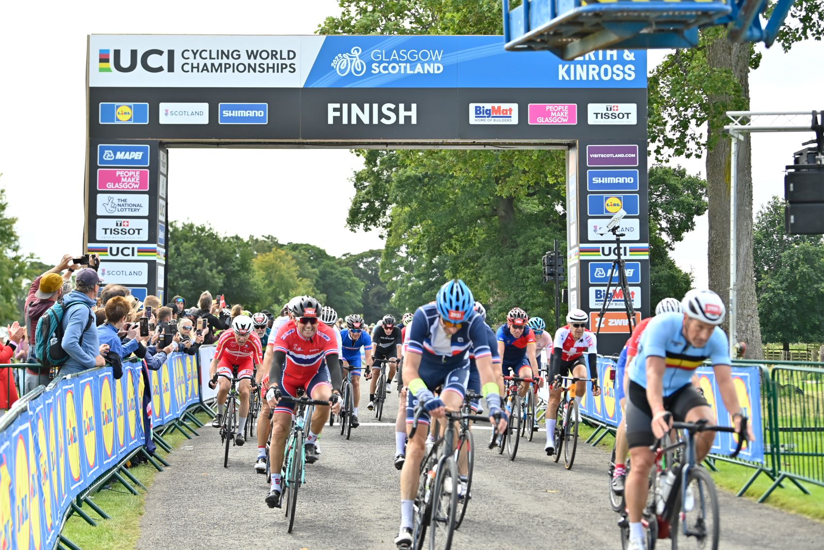 Finish line at the UCI Cycling World Championships